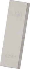 Value Collection - 0.12" Rectangular Steel Gage Block - Accuracy Grade 0, Includes NIST Traceability Certification - All Tool & Supply