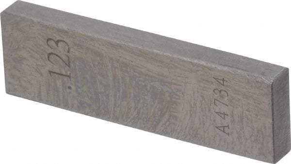 Value Collection - 0.123" Rectangular Steel Gage Block - Accuracy Grade 0, Includes NIST Traceability Certification - All Tool & Supply