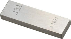 Value Collection - 0.132" Rectangular Steel Gage Block - Accuracy Grade 0, Includes NIST Traceability Certification - All Tool & Supply