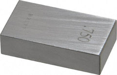 Value Collection - 0.75" Rectangular Steel Gage Block - Accuracy Grade 0, Includes NIST Traceability Certification - All Tool & Supply