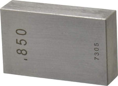 Value Collection - 0.85" Rectangular Steel Gage Block - Accuracy Grade 0, Includes NIST Traceability Certification - All Tool & Supply