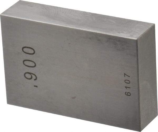 Value Collection - 0.9" Rectangular Steel Gage Block - Accuracy Grade 0, Includes NIST Traceability Certification - All Tool & Supply