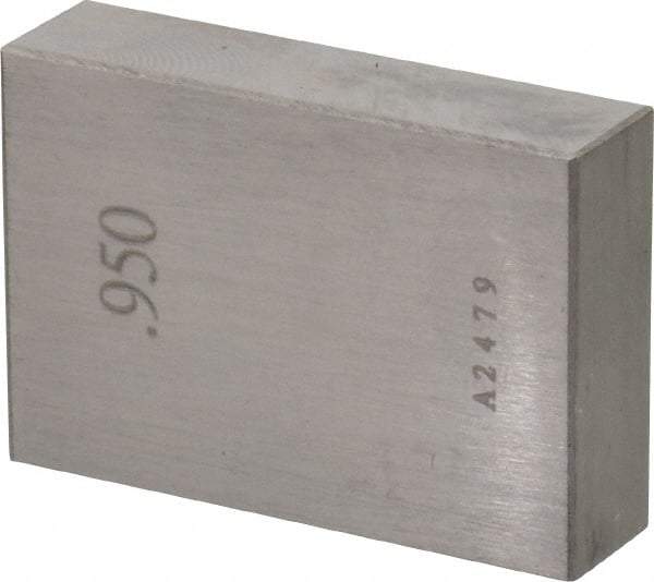 Value Collection - 0.95" Rectangular Steel Gage Block - Accuracy Grade 0, Includes NIST Traceability Certification - All Tool & Supply