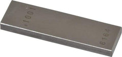 Value Collection - 0.1001" Rectangular Steel Gage Block - Accuracy Grade AS-1, Includes NIST Traceability Certification - All Tool & Supply