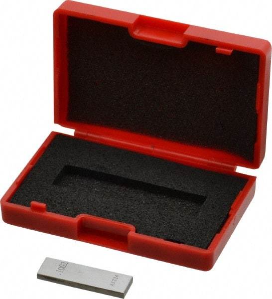 Value Collection - 0.1002" Rectangular Steel Gage Block - Accuracy Grade AS-1, Includes NIST Traceability Certification - All Tool & Supply