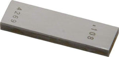 Value Collection - 0.108" Rectangular Steel Gage Block - Accuracy Grade AS-1, Includes NIST Traceability Certification - All Tool & Supply