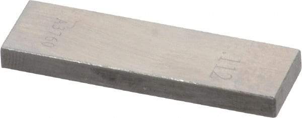 Value Collection - 0.112" Rectangular Steel Gage Block - Accuracy Grade AS-1, Includes NIST Traceability Certification - All Tool & Supply