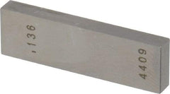 Value Collection - 0.136" Rectangular Steel Gage Block - Accuracy Grade AS-1, Includes NIST Traceability Certification - All Tool & Supply