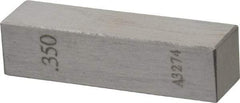 Value Collection - 0.35" Rectangular Steel Gage Block - Accuracy Grade AS-1, Includes NIST Traceability Certification - All Tool & Supply