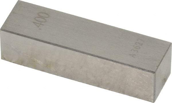 Value Collection - 0.4" Rectangular Steel Gage Block - Accuracy Grade AS-1, Includes NIST Traceability Certification - All Tool & Supply