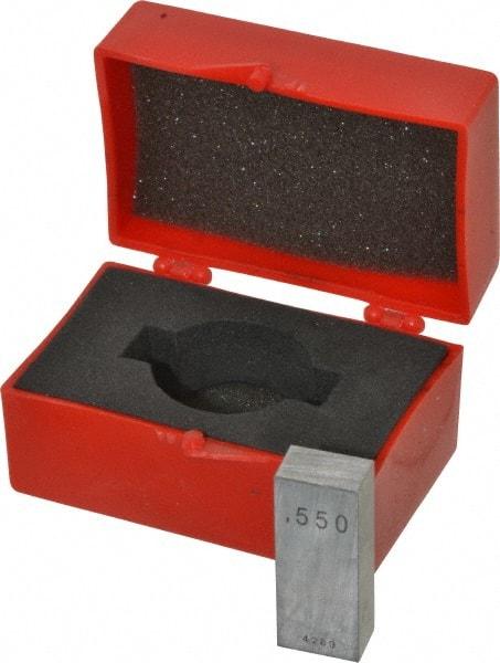 Value Collection - 0.55" Rectangular Steel Gage Block - Accuracy Grade AS-1, Includes NIST Traceability Certification - All Tool & Supply