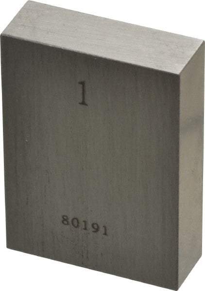 Value Collection - 1" Rectangular Steel Gage Block - Accuracy Grade AS-1, Includes NIST Traceability Certification - All Tool & Supply