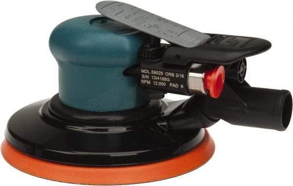 Dynabrade - 12,000 OPM, 14 CFM Air Consumption, Palm Air Orbital Sander - Round Pad, 1/4 NPT Inlet - All Tool & Supply