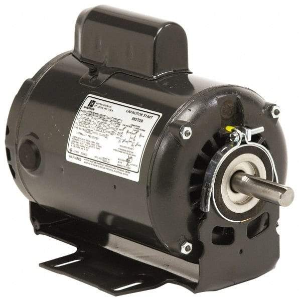 US Motors - 1/4 hp, ODP Enclosure, Auto Thermal Protection, 1,725 RPM, 115 Volt, 60 Hz, Industrial Electric AC/DC Motor - Size 48 Frame, Ring Mount, 1 Speed, Sleeve Bearings, 5.1 Full Load Amps, B Class Insulation, Reversible - All Tool & Supply