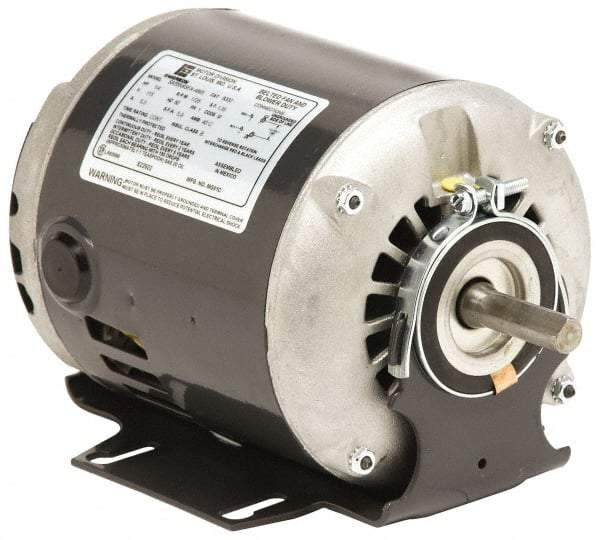 US Motors - 1/2 hp, ODP Enclosure, Auto Thermal Protection, 1,725 RPM, 115/230 Volt, 60 Hz, Industrial Electric AC/DC Motor - Size 56 Frame, Resilient Mount, 1 Speed, Sleeve Bearings, A Class Insulation, CW Drive End Rev - All Tool & Supply