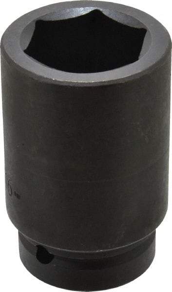 Proto - 1" Drive 1-11/16" Deep Impact Socket - 6 Points, 4" OAL - All Tool & Supply