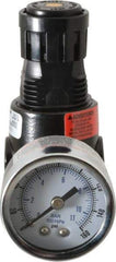 Wilkerson - 1/8 NPT Port, 13 CFM, Zinc Miniature Regulator - 2 to 125 psi Range, 300 Max psi Supply Pressure, 1/8" Gauge Port Thread, 1.65" Wide x 2.88" High - All Tool & Supply