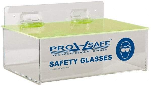 PRO-SAFE - 6 Pair Tray Style Acrylic Safety Glasses Dispenser - 9 Inch Wide x 3-1/4 Inch High x 6 Inch Deep, Table and Wall Mount - All Tool & Supply