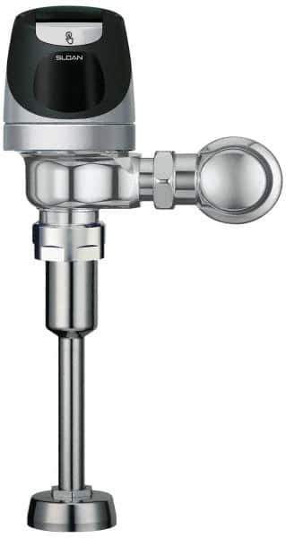 Sloan Valve Co. - 1-1/4" Spud Coupling, 3/4" Pipe, Urinal Automatic Flush Valve - Single Flush, 0.5 Gal per Flush, Metal Cover, Powered by Solar Battery Backup - All Tool & Supply