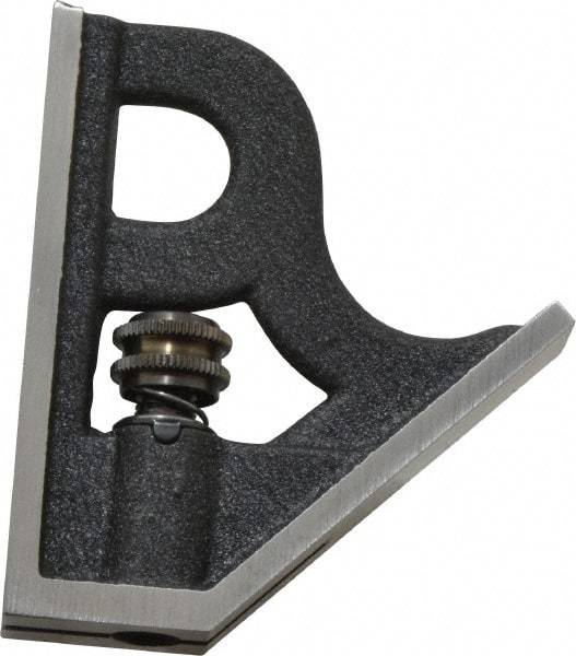 Starrett - 4 Inch Long Blade, Square Head - Black Wrinkle, Coated Cast Iron - All Tool & Supply