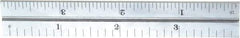 Starrett - 4 Inch Long Blade, 4R Graduation Combination Square Blade - Satin Chrome Finish, Steel, 1/64, 1/32 1/16 and 1/8 Inch Graduation - All Tool & Supply