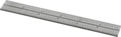 Starrett - 6 Inch Long Blade, 16R Graduation Combination Square Blade - Satin Chrome Finish, Steel, 1/100, 1/64, 1/50 and 1/32 Inch Graduation - All Tool & Supply