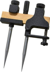 Starrett - 2-1/2; 3 Inch Leg, Die Cast, Black Wrinkle Finish, Trammels - Includes (2) Heads, (2) Points, Pencil Socket - All Tool & Supply