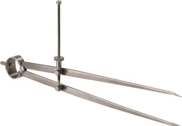 Starrett - 12 Inch Leg, Spring Joint, Forged Steel, Divider - 12 Inch Max Measurement, 300mm Max Measurement, Round Leg - All Tool & Supply