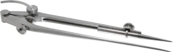 Starrett - 9 Inch Leg, Spring Joint, Steel, Polished, Divider - 12 Inch Max Measurement, 300mm Max Measurement, with Quick Nut Adjustment - All Tool & Supply