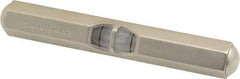 Starrett - 3-1/2 Inch Long, Horizontal, Tubular and Pocket Level - Satin Nickel-Plated, 1 Vial - All Tool & Supply