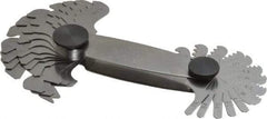 Starrett - 27 Leaf, 2-1/4 to 28 TPI Range, Steel Screw Pitch Gage - 60° Thread Angle - All Tool & Supply