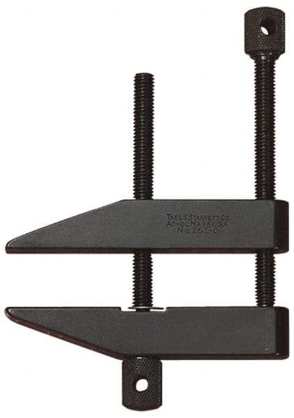 Starrett - 3/4" Max Capacity, 1-5/8" Jaw Length, Parallel Clamp - Hardened Steel, 21/32" Reach - All Tool & Supply