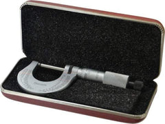 Starrett - 0 to 1" Range, 0.0001" Graduation, Mechanical Outside Micrometer - Ratchet Stop Thimble - All Tool & Supply