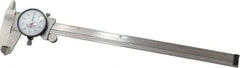 Starrett - 0" to 9" Range, 0.001" Graduation, 0.1" per Revolution, Dial Caliper - White Face, 1-1/2" Jaw Length, Accurate to 0.001" - All Tool & Supply