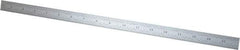 Starrett - 18" Long, 1/100, 1/64, 1/32, 1/10" Graduation, Flexible Steel Rule - 5R Graduation Style, 3/4" Wide, Silver, Satin Chrome Finish - All Tool & Supply