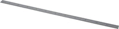 Starrett - 12" Long, 1/100, 1/64, 1/50, 1/32" Graduation, Flexible Steel Rule - 16R Graduation Style, 1/2" Wide, Silver, Satin Chrome Finish - All Tool & Supply