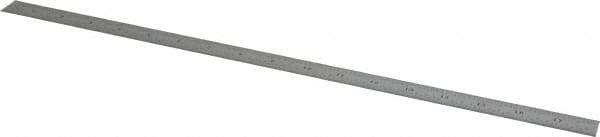 Starrett - 18" Long, 1/100, 1/64, 1/50, 1/32" Graduation, Flexible Steel Rule - 16R Graduation Style, 3/4" Wide, Silver, Satin Chrome Finish - All Tool & Supply