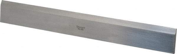 Starrett - 12 Inch Long x 1-13/32 Inch Wide x 11/64 Inch Thick, Beveled Edge Straightedge - 0.0004 Inch Edge Flatness, Steel, 0.0004 Inch Parallelism, 1 Beveled Edge - All Tool & Supply