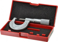 Starrett - 0 to 1" Range, Mechanical Screw Thread Micrometer - Plain Thimble, 0.001" Graduation, 0.004mm Accuracy - All Tool & Supply