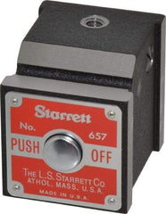 Starrett - 1-7/8" Long x 1-5/8" Wide x 1-15/16" High Magnetic Indicator Base with On/Off Switch - 9-1/2" Rod Length - All Tool & Supply