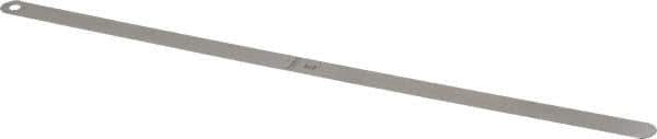 Starrett - 0.018 Inch Thick x 1/2 Inch Wide x 12 Inch Leaf Length, Parallel Feeler Gage - Tempered Steel - All Tool & Supply