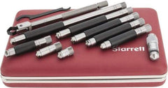 Starrett - 1-1/2 to 12 Inch Range, Satin Chrome Coated, Mechanical Inside Tubular Micrometer - 0.001 Inch Graduation, 0.0001 Inch Accuracy - All Tool & Supply