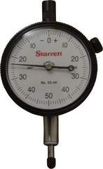 Starrett - 1/4" Range, 0-50-0 Dial Reading, 0.001" Graduation Dial Drop Indicator - 2-1/4" Dial, 0.1" Range per Revolution, Revolution Counter - All Tool & Supply