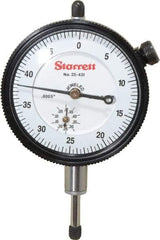 Starrett - 1/2" Range, 0-50 Dial Reading, 0.0005" Graduation Dial Drop Indicator - 2-1/4" Dial, 0.05" Range per Revolution, Revolution Counter - All Tool & Supply