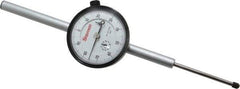 Starrett - 2" Range, 0-100 Dial Reading, 0.001" Graduation Dial Drop Indicator - 2-1/4" Dial, 0.1" Range per Revolution, Revolution Counter - All Tool & Supply