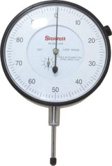 Starrett - 1" Range, 0-100 Dial Reading, 0.001" Graduation Dial Drop Indicator - 3-5/8" Dial, 0.1" Range per Revolution - All Tool & Supply