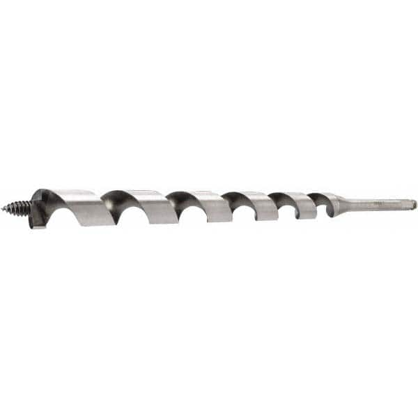 Lenox - 1-1/2", 1/2" Diam Hex Shank, 18" Overall Length with 12" Twist, Ship Auger Bit - All Tool & Supply