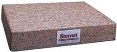 Starrett - 12" Long x 12" Wide x 4" Thick, Granite Inspection Surface Plate - A Inspection Grade, 0.0001" Unilateral Tolerance, Includes NIST Traceability Certificate - All Tool & Supply