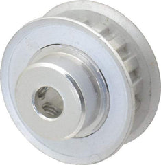 Power Drive - 15 Tooth, 1/4" Inside x 0.935" Outside Diam, Hub & Flange Timing Belt Pulley - 1/4" Belt Width, 0.955" Pitch Diam, 0.438" Face Width, Aluminum - All Tool & Supply