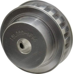 Power Drive - 18 Tooth, 1/2" Inside x 2.119" Outside Diam, Hub & Flange Timing Belt Pulley - 1/2" Belt Width, 2.149" Pitch Diam, 0.719" Face Width, Aluminum - All Tool & Supply